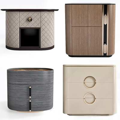 现代床头柜3D模型下载